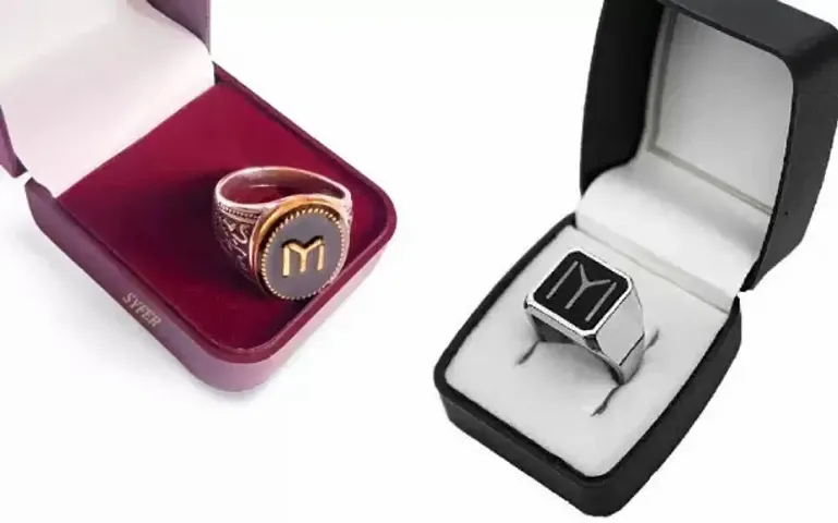 Classic Unisex Stainless Ring Pack Of 2