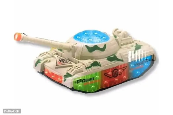 Bump  Go Battle Tank with Flashing Lights and Sound Toy for Kids-thumb0