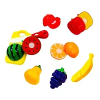 Realistic Sliceable Fruits Vegetable Cutting Play Toy Set for Kids (Multicolor) (Fruits Cutting Play Set - 18 Pcs)-thumb1