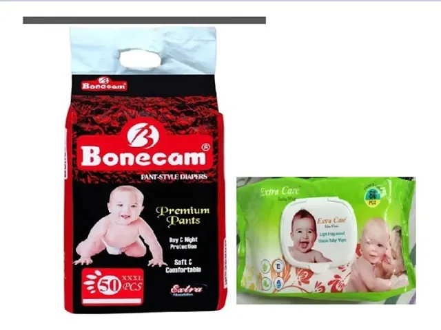 Baby Diapers With Wipes Combo