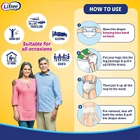 Lifree Extra Absorb Adult Diaper Pants Unisex, Large size 10 Pieces, Waist size-thumb2