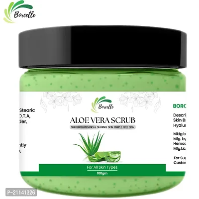 Borcelle Aloevera Scrub for Revitalizing Tan Removal Scrub Cleanser Scrub For Deep Exfoliation Dead Skin Remover Scrub Blackhead Remover Scrub-thumb0