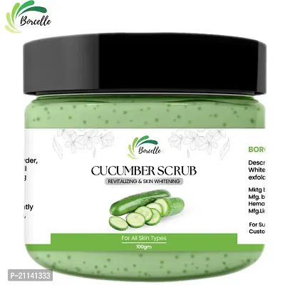 Borcelle Cucumber Scrub Revitalizing Skin Whitening Face Scrub for Glowing Skin Oily Dry Skin for both WomenandMen 100gm