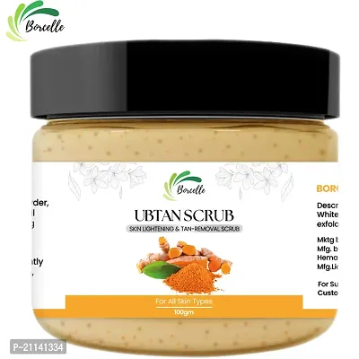 Borcelle Ubtan Insta Glow Face Scrub Brightening Detoxifying and Nourishing Gentle Exfoliator For All Skin Types 100gm