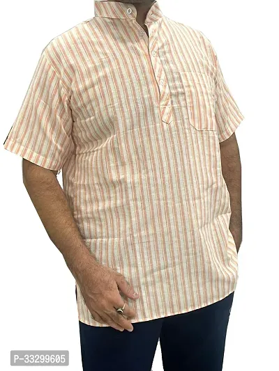 Reliable Multicoloured Cotton Striped Kurta For Men