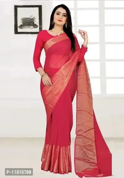 Fancy Chiffon Saree with Blouse Piece for Women