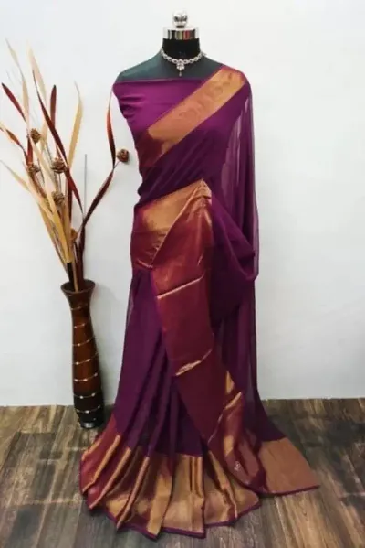 Chiffon Saree with Blouse piece