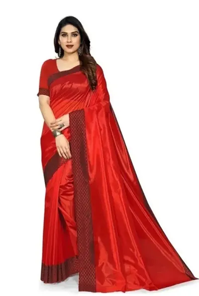 Attractive Lycra Saree with Blouse piece 