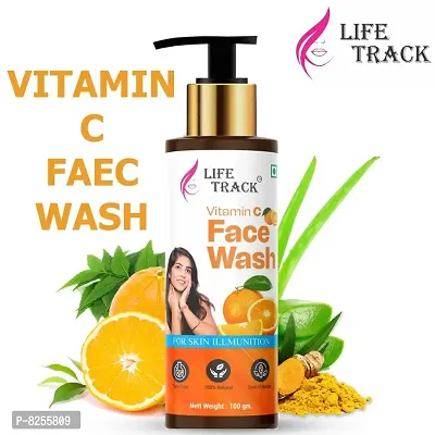 Lifetrack vitamin c Face Wash - Face Wash For Women  Men - Natural Beauty Products - Natural Extract Of Chandan And Turmeric-thumb0