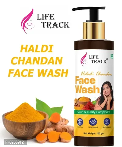 Lifetrack Haldi Chandan Face Wash - Face Wash For Women  Men - Natural Beauty Products - Natural Extract Of Chandan And Turmeric-thumb0