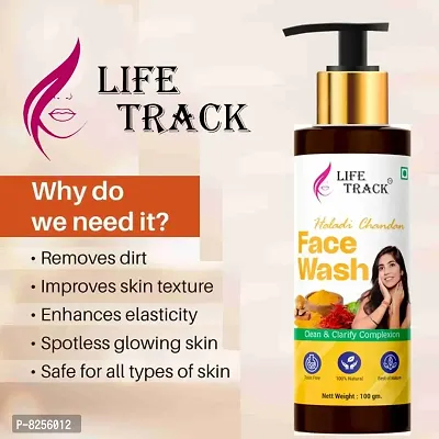 Lifetrack Haldi Chandan Face Wash - Face Wash For Women  Men - Natural Beauty Products - Natural Extract Of Chandan And Turmeric-thumb4