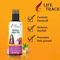 Lifetrack Onion Hair Oil And Shampo For Hair Fall Control Combo Pack 400ml 100% Natural-thumb2