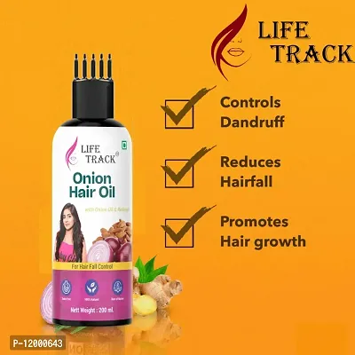 Lifetrack Onion Hair Oil And Shampo For Hair Fall Control Combo Pack 400ml 100% Natural-thumb3