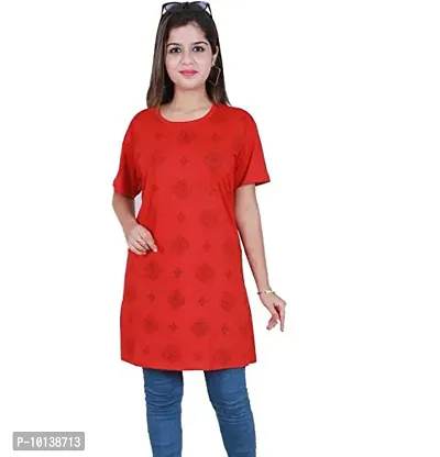 BG Women Long T-Shirt (Small Box, Red)