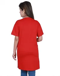 BG Women Long T-Shirt (Red,Phool)-thumb4