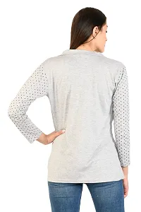 BG ONLINE Women/Girl's Cotton Casual Shrugs with Pocket & Full Sleeves (Light Grey)-thumb3