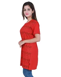 BG Women Long T-Shirt (Rajsthani,Red)-thumb3