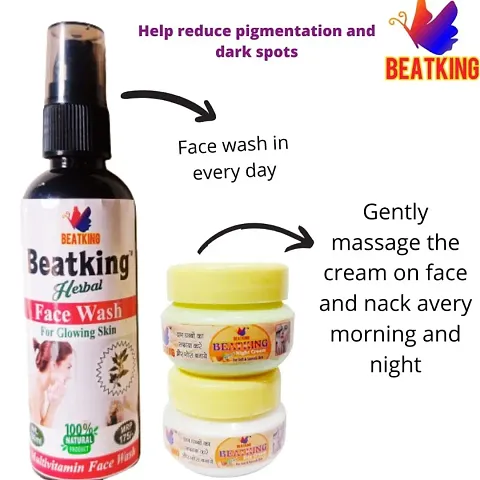 Beatking Day And Night Cream And Facewash Combo