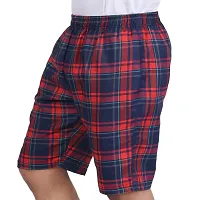 GLOWBODY Men Long Bermuda Shorts Outdoor Shorts (M, Long Bermuda Check Dark)-thumb2