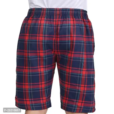 GLOWBODY Men Long Bermuda Shorts Outdoor Shorts (M, Long Bermuda Check Dark)-thumb2