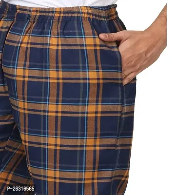 GLOWBODY Men Long Bermuda Shorts Outdoor Shorts (L, Long Bermuda Check Bright)-thumb2