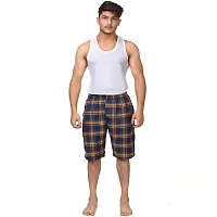 GLOWBODY Men Long Bermuda Shorts Outdoor Shorts (L, Long Bermuda Check Bright)-thumb3