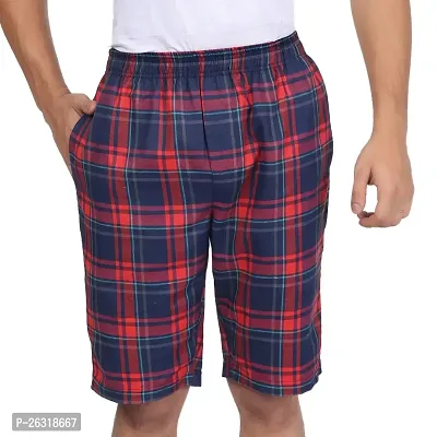 GLOWBODY Men Long Bermuda Shorts Outdoor Shorts (M, Long Bermuda Check Dark)