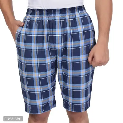 GLOWBODY Men Long Bermuda Shorts Outdoor Shorts (6XL, Long Bermuda Check Light)
