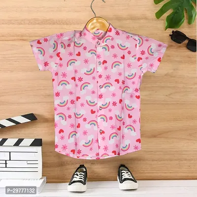 Beautiful Pink Cotton Shirt For Baby Boys-thumb0