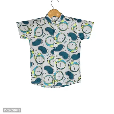 Stylish Multicoloured Cotton Printed Shirt For Boys-thumb0