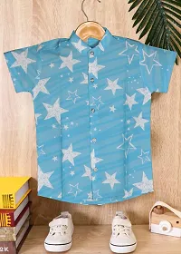 Beautiful Blue Cotton Shirt For Baby Boys-thumb1