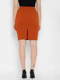 Lovclick Fashion Women High Waist Versatile Straight Knee Length Pencil Skirt_DarkMustard-thumb3
