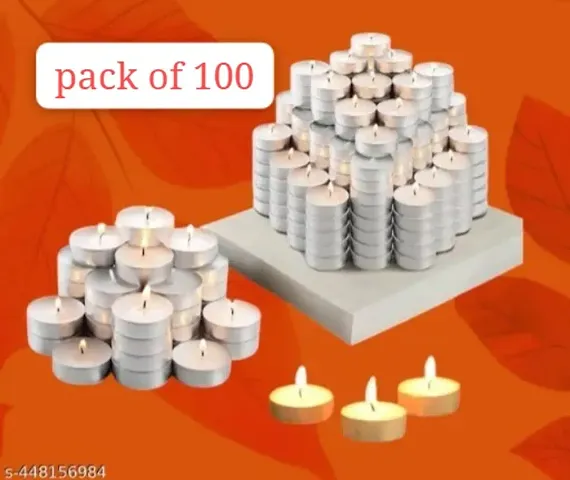 White Unscented Tea Light Candles Pack Of 100