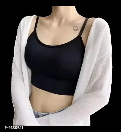 Comfortable Cotton Black Bra For Women-thumb0