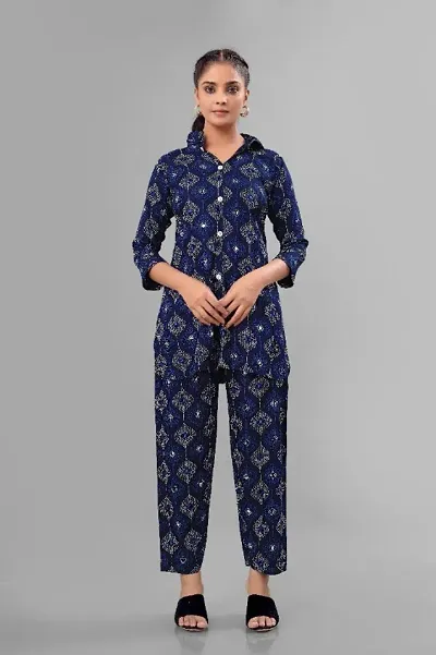 Fancy Rayon Printed Kurta Bottom Set