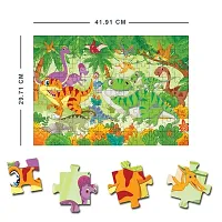 Dinosaurs World Jigsaw Puzzle for Kids ndash; 96 Pcs | With Colouring  Activity Book and 3D Model-thumb2