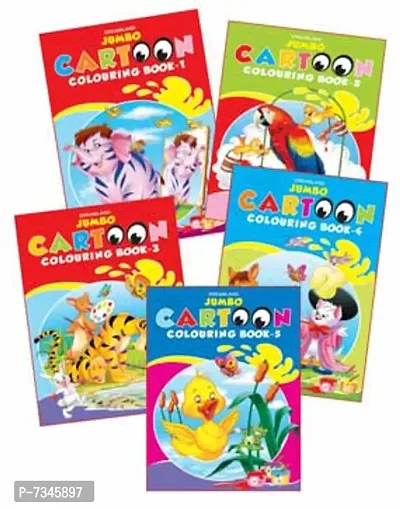 Jumbo Cartoon Colouring Set (5 Titles)-thumb0