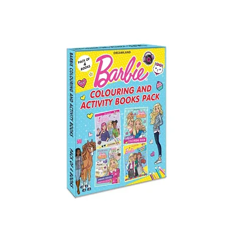 Barbie Colouring and Activity Books Pack (A Pack of 4 Books) : Drawing, Painting  Colouring Children Book
