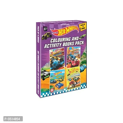Hot Wheels Colouring and Activity Boos Pack ( A Pack of 4 Books) : Drawing, Painting  Colouring Children Book-thumb0