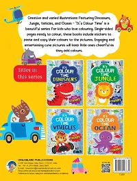 Vehicles- Its Colour time with Stickers : Drawing, Painting  Colouring Children Book-thumb4