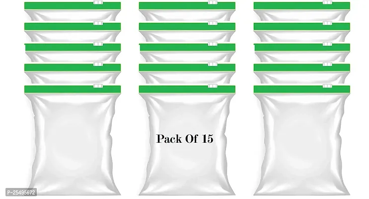 Denique Zip Lock Reusable Bag For Food Storage,Fruit Vegetable Freeze Storage Pouch Bags.MultiPurpose Plastic Slider Zipper Transparent Bag for Freezer and Office Storage Use - 15 pcs set