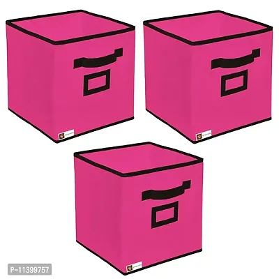Unicrafts Storage Box Organizer for Clothes Toys Organizer Files Storage Organiser Clothing Organizer Cloth Cover Large Capacity Space Saver Closet Almirah Organizer and Storage for Clothes Combo Pack of 2 Pc Pink