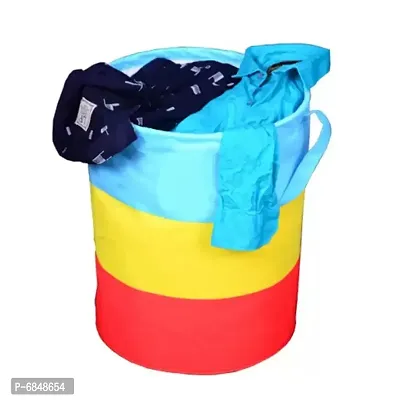Laundry Bag 45 L Durable And Collapsible Laundry Storage Bag With Handles Clothes Toys Storage Foldable Laundry Bag For Dirty Clothes Pack Of 1 Pc Multicolor-thumb2