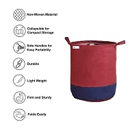 Unicrafts Laundry Bag 45 L Durable and Collapsible Laundry storage Bag with Handles Clothes  Toys Storage Foldable Laundry Bag for Dirty Clothes Pack of 1 Pc Maroon-thumb1