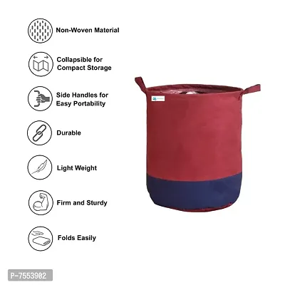 Unicrafts Laundry Bag 45 L Durable and Collapsible Laundry storage Bag with Handles Clothes  Toys Storage Foldable Laundry Bag for Dirty Clothes Pack of 1 Pc Maroon-thumb2