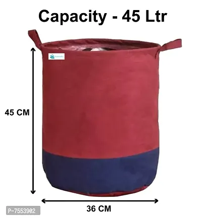 Unicrafts Laundry Bag 45 L Durable and Collapsible Laundry storage Bag with Handles Clothes  Toys Storage Foldable Laundry Bag for Dirty Clothes Pack of 1 Pc Maroon-thumb4