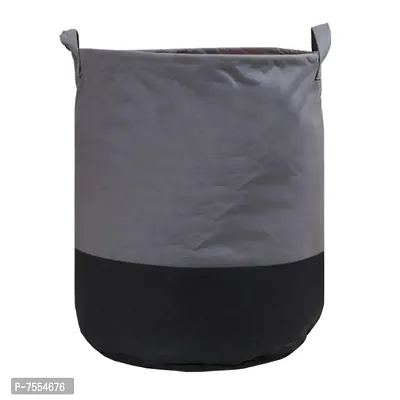 Unicrafts Laundry Bag 45 L Durable and Collapsible Laundry storage Bag with Handles Clothes  Toys Storage Foldable Laundry Bag for Dirty Clothes Pack of 1 Pc Gray-Black-thumb0