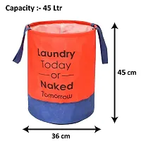 Unicrafts Laundry Bag 45 L Durable and Collapsible Laundry storage Bag with Handles Clothes  Toys Storage Foldable Laundry Bag for Dirty Clothes Pack of 1 Pc Red-Blue-thumb3