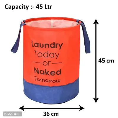 Unicrafts Laundry Bag 45 L Durable and Collapsible Laundry storage Bag with Handles Clothes  Toys Storage Foldable Laundry Bag for Dirty Clothes Pack of 1 Pc Red-Blue-thumb4