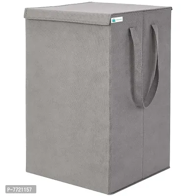 Unicrafts Laundry Bag for Clothes 68 L Laundry Basket With Lid Durable and Collapsible Laundry storage Bag with Side Handles Clothes  Toys Storage Foldable Laundry Bag for Dirty Clothes Pack01 Gray